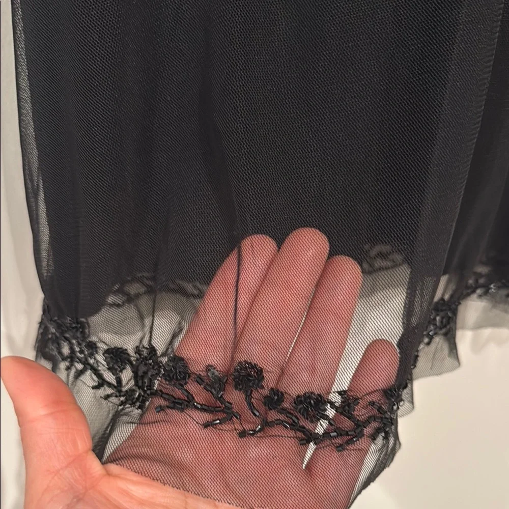 Torrid Black Mesh V-Neck Top - Picture 5 of 7